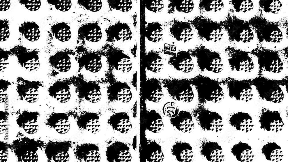 Fototapeta premium 11-79. round pattern shaped plastic footboard texture background - illustration