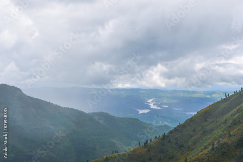 View from Baker's Bend: Clouds Touching Mountain Top, Autumn Vibes, Nonpareil Mountain, Belihuloya, Sri Lanka
