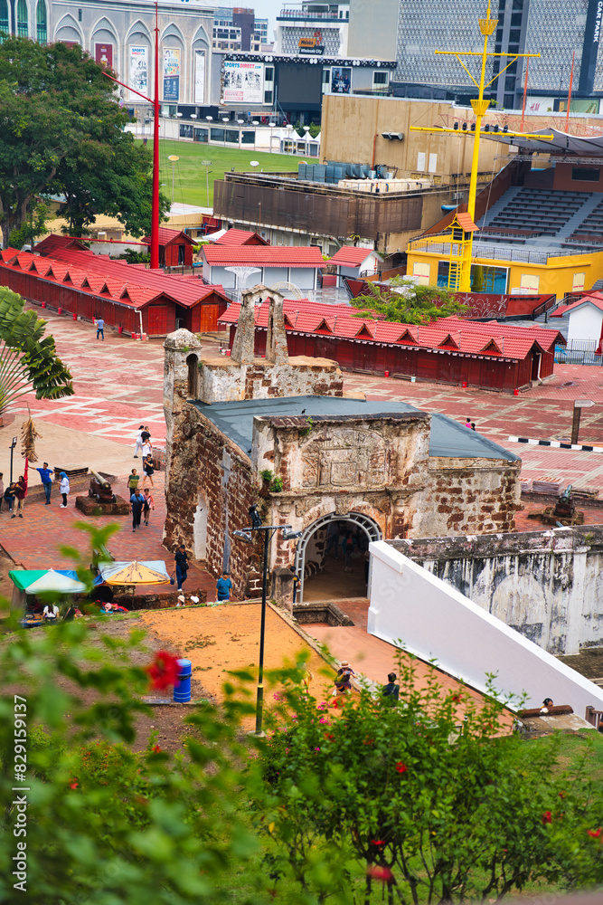 Fototapeta premium ファモサ・マラッカ要塞 マレーシア A Famosa, Malacca, Malaysia