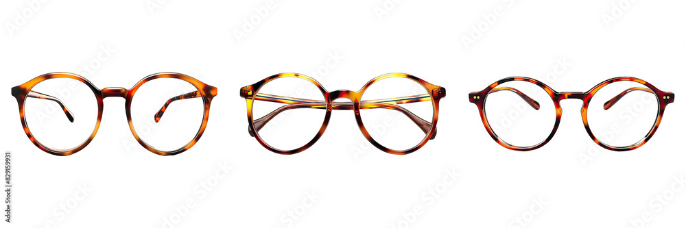 Librarians Glasses isolated on transparent png background collection set . Generative ai Librarians Glasses isolated on transparent png background collection set . Generative ai