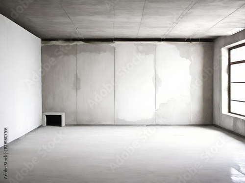 empty room with concrete wall and floor