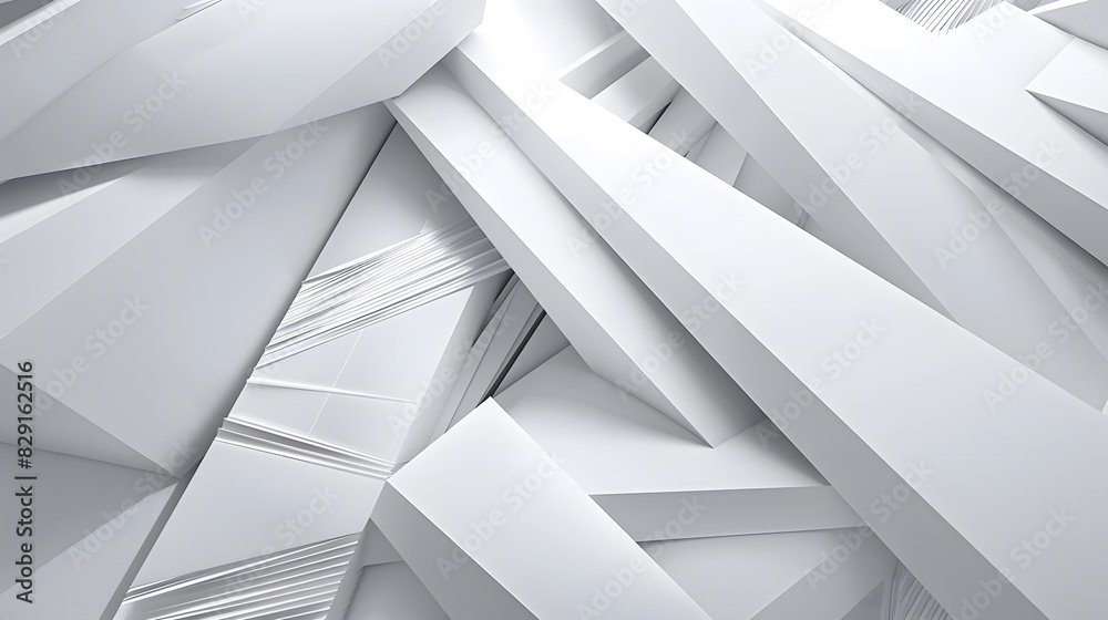 Obraz premium Grey white abstract background geometry shine and layer element vector for presentation design. 