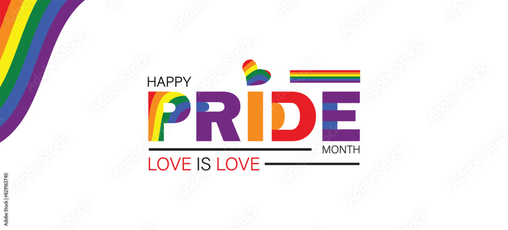 Fototapeta premium Celebrate Love Stunning Pride Month