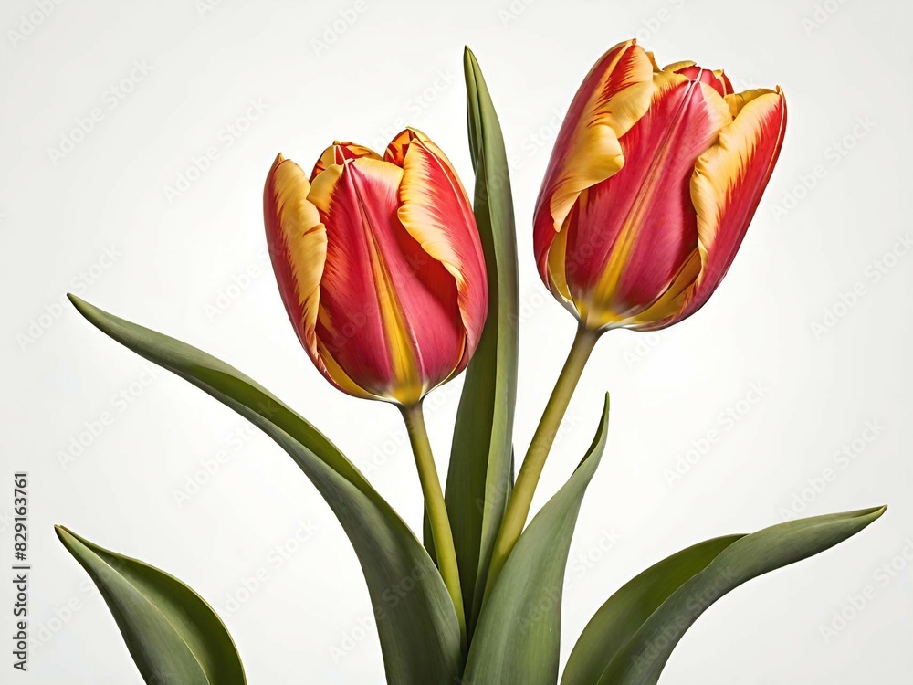 beautiful tulips on white background beautiful tulips on white background