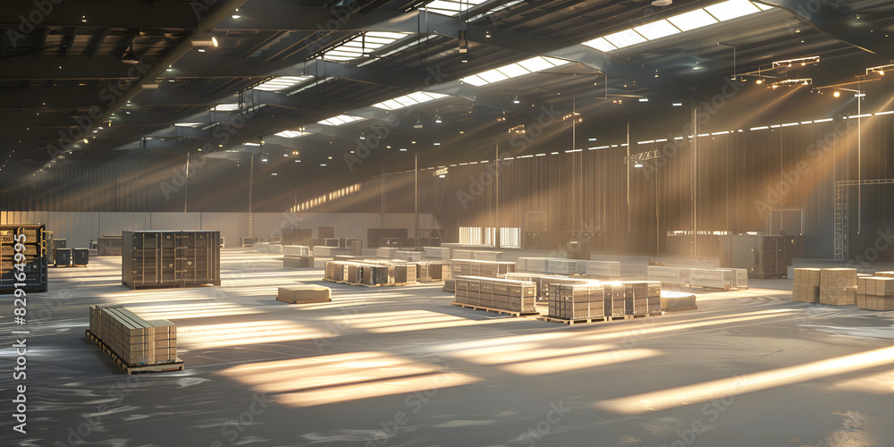 Empty industrial room interior design, Impressive Empty Warehouse in ...