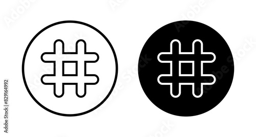 Hashtag icon vector isolated on white background. hashtag vector icon