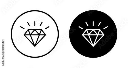 Free Download Diamond icon vector isolated on white background. Diamond vector icon. Gemstone symbol - GFXLoad