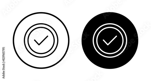 Approved icon vector isolated on white background. Certified Medal Icon vector. check mark