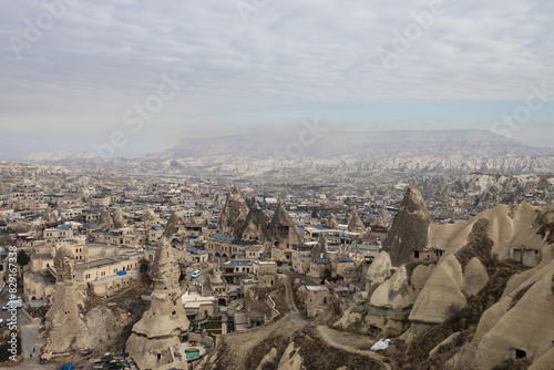 Obraz na płótnie landscape overlooking the rocks of the ancient city Cappadocia in Türkiye. w salonie