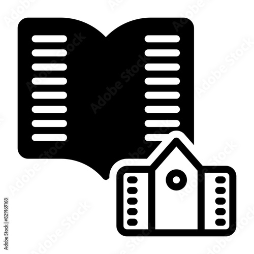 School icon, glyph icon style