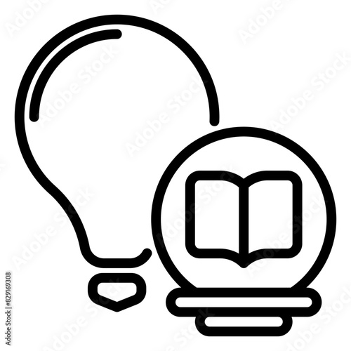 Lamp icon, line icon style