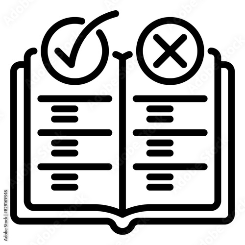 Rules icon, line icon style