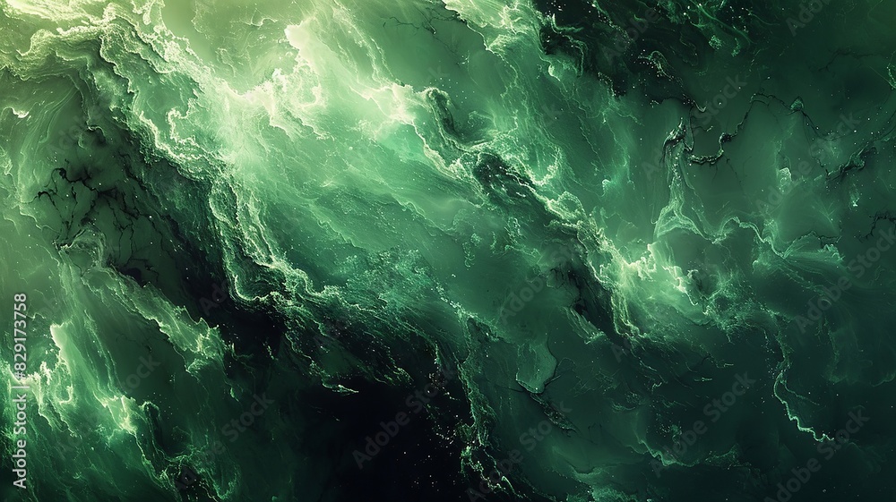Glitch abstract pattern resembling a digital storm in green and black Glitch abstract pattern resembling a digital storm in green and black