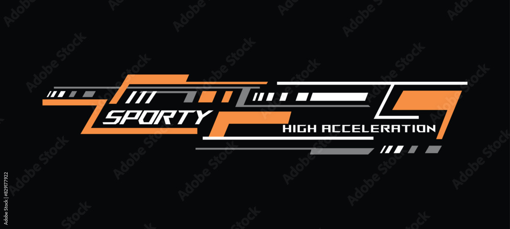 Obraz premium Wrap design for sports stripes sticker decal illustration