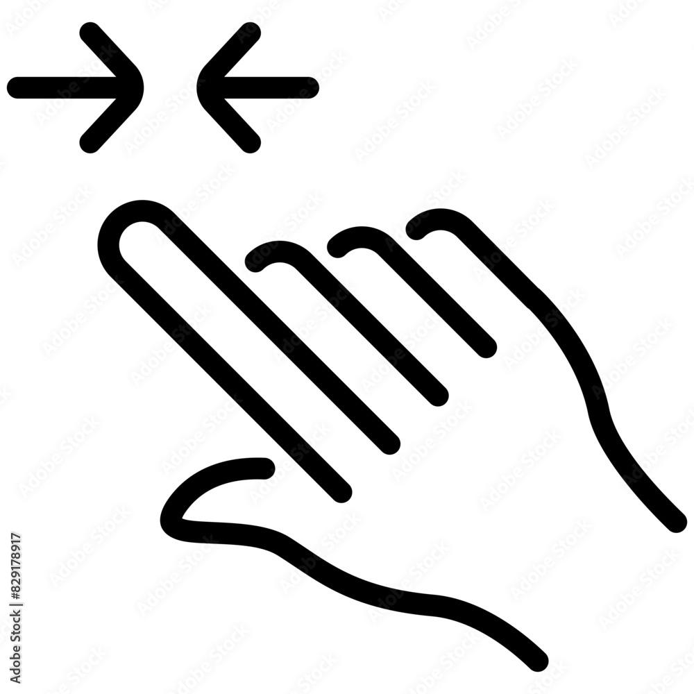 Fototapeta premium pinch line icon