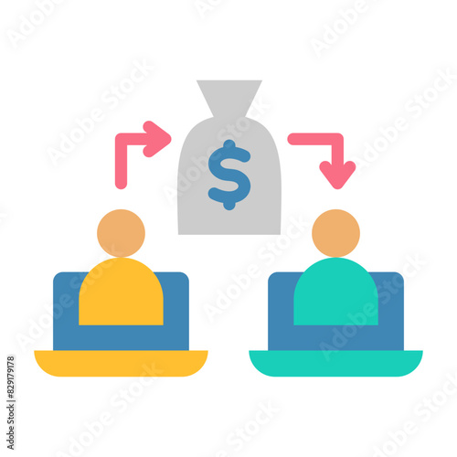 Peer To Peer Lending Icon