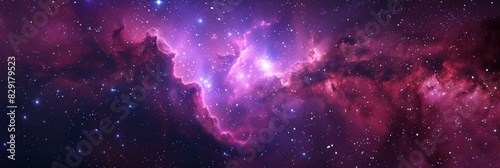 A stunning galaxy background, showcasing mesmerizing pink and purple nebula formations amidst distant stars. Inspire creativity and storytelling with this captivating cosmic tableau.