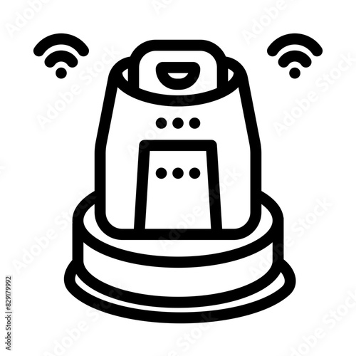 Automated cleaning robot icon. Part of smart home icons