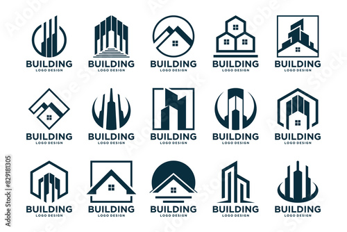 Building construction logo design collection.
