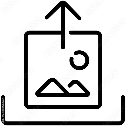 upload line icon