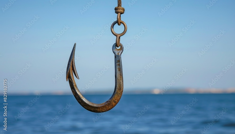 Danger symbolized by triple fish hook