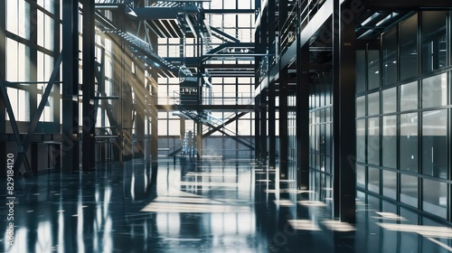 industrial Interior background, very modern and structural
