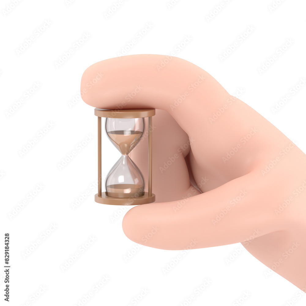 Transparent backgrounds mock up hourglass flat icon holding the