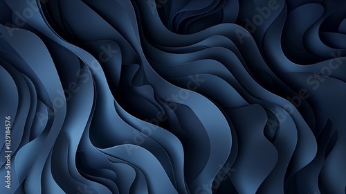 Fototapeta Naklejka Na Ścianę i Meble -   3D Abstract blue background ,geometric abstraction ,wallpaper concept,website background ,banner design : Generative AI