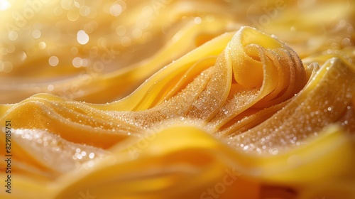 fettuccine pasta closeup on a full background