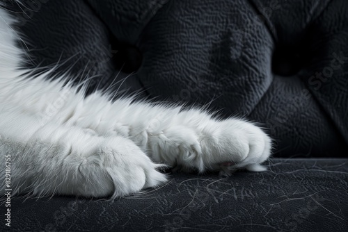 Dealing with white cat fur on black sofa photo how to handle photo