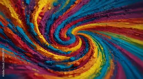 Make-Up vortex Vibrant visualisation of color paint  abstract art  innovative texture  and decoration dynamic creativity  design  and representational impact swirl whirling turn colorful swirls
