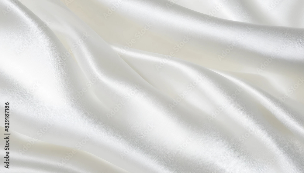 Elegant White Pearl Silk Fabric Texture Background