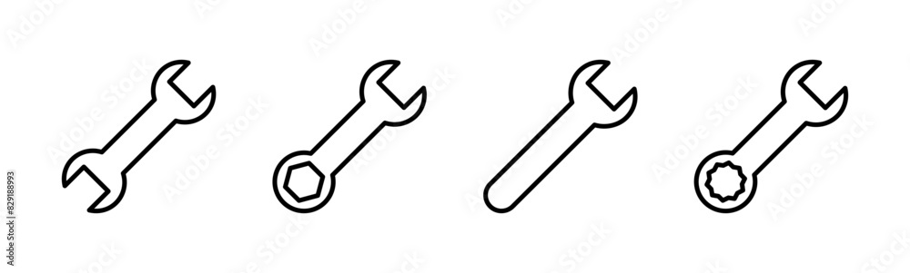 Wrench icon set. repair icon vector. tools icon vector