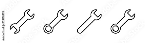 Wrench icon set. repair icon vector. tools icon vector