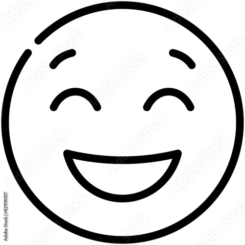 happy line icon