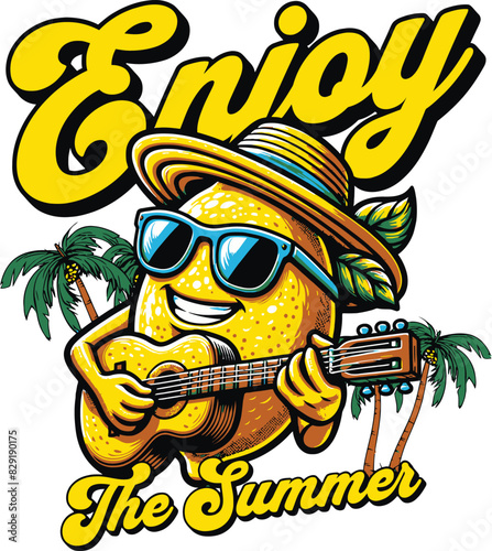 enjoy the summer fresh lemon beach summer vacation
