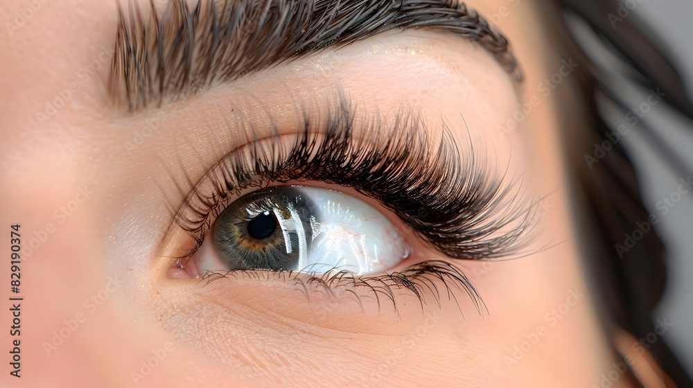 Obraz premium Captivating Volume Lash Extensions Accentuating Alluring Gaze