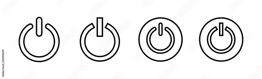 Power icon set. Power Switch Icon. Electric power Power icon set. Power Switch Icon. Electric power