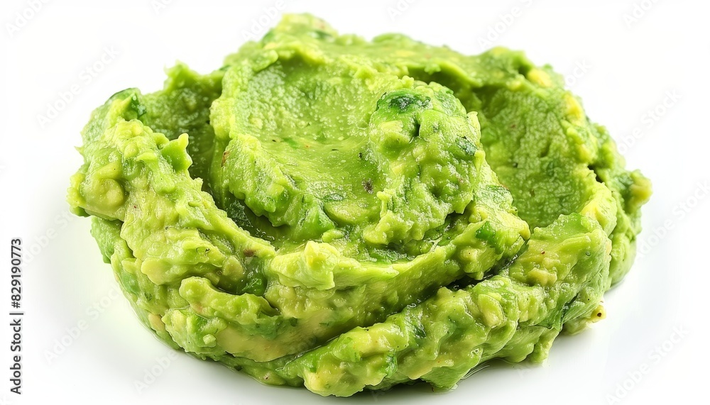 High quality photo of guacamole sauce on white background High quality photo of guacamole sauce on white background