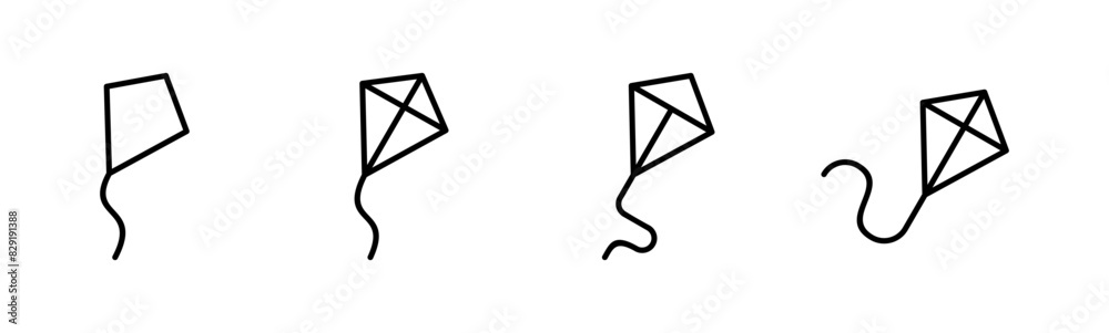 Kite icon set. kite vector icon. Kite icon set. kite vector icon.