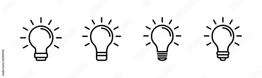 Lamp icon set. Light bulb icon vector. idea symbol. Lamp icon set. Light bulb icon vector. idea symbol.