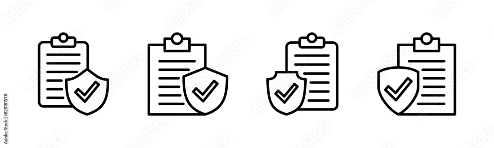 Insurance icon set. insurance symbol vector