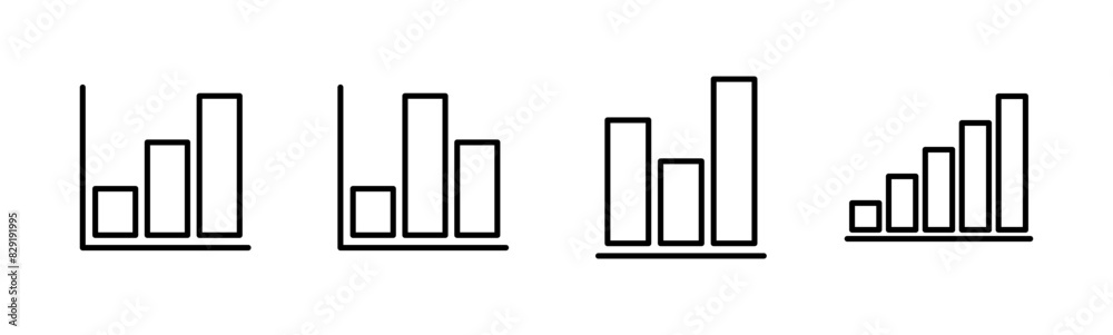 Growing graph Icon set. Chart icon. diagram icon Growing graph Icon set. Chart icon. diagram icon