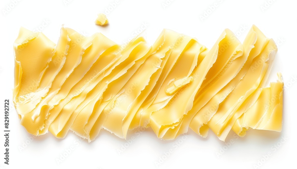 Isolated slice of butter on white background Isolated slice of butter on white background