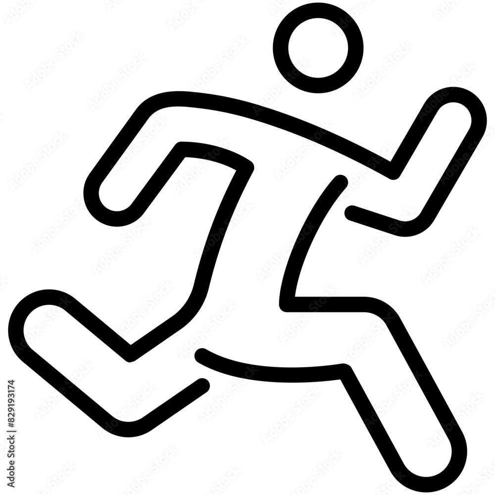 runner line icon runner line icon