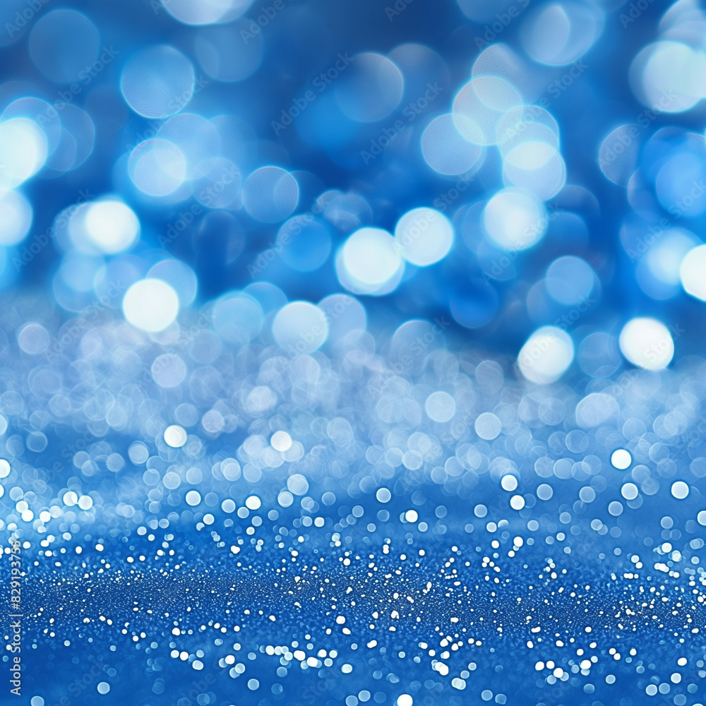 High-Resolution Minimalist Scene with Blue Glitter and Bokeh Lights for Elegant Festive Backdrop High-Resolution Minimalist Scene with Blue Glitter and Bokeh Lights for Elegant Festive Backdrop