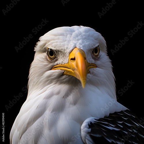 eagle isolated on a black background  