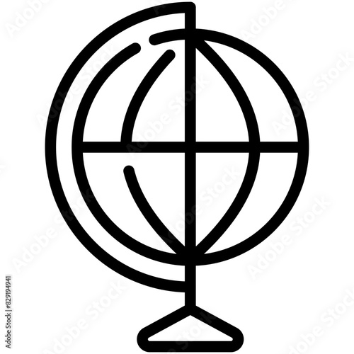 globe line icon