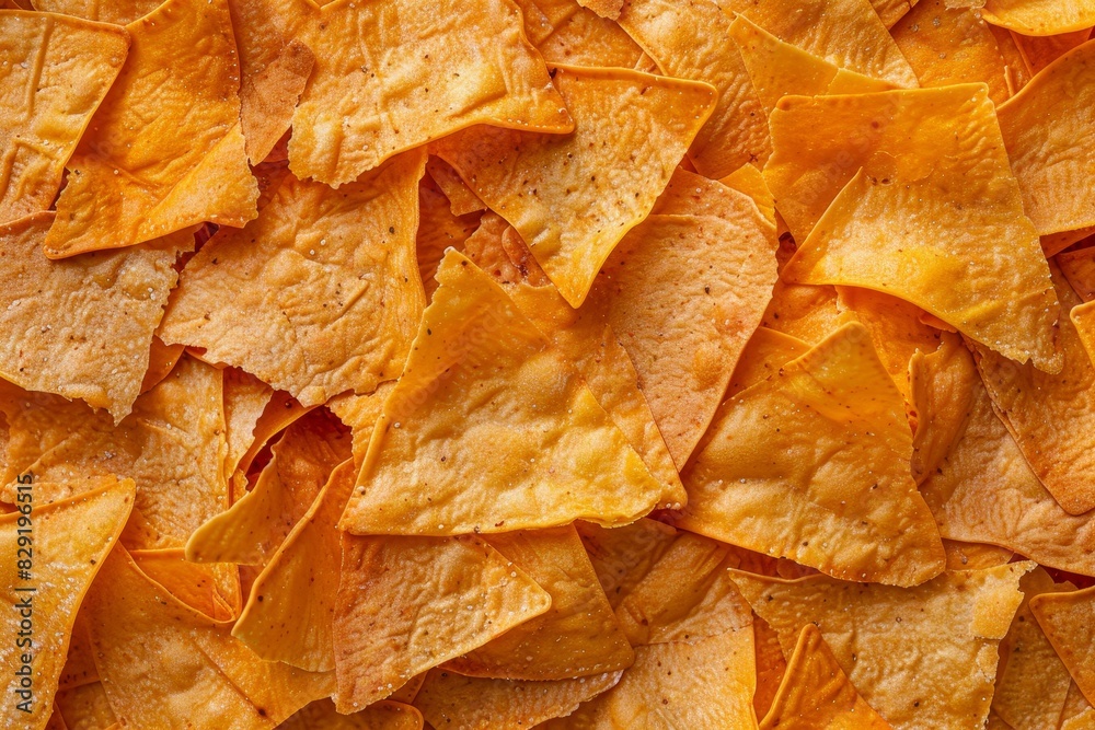 Macro shot of nacho chip texture Macro shot of nacho chip texture