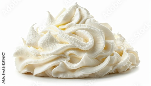 Mascarpone cream cheese isolated on white background
